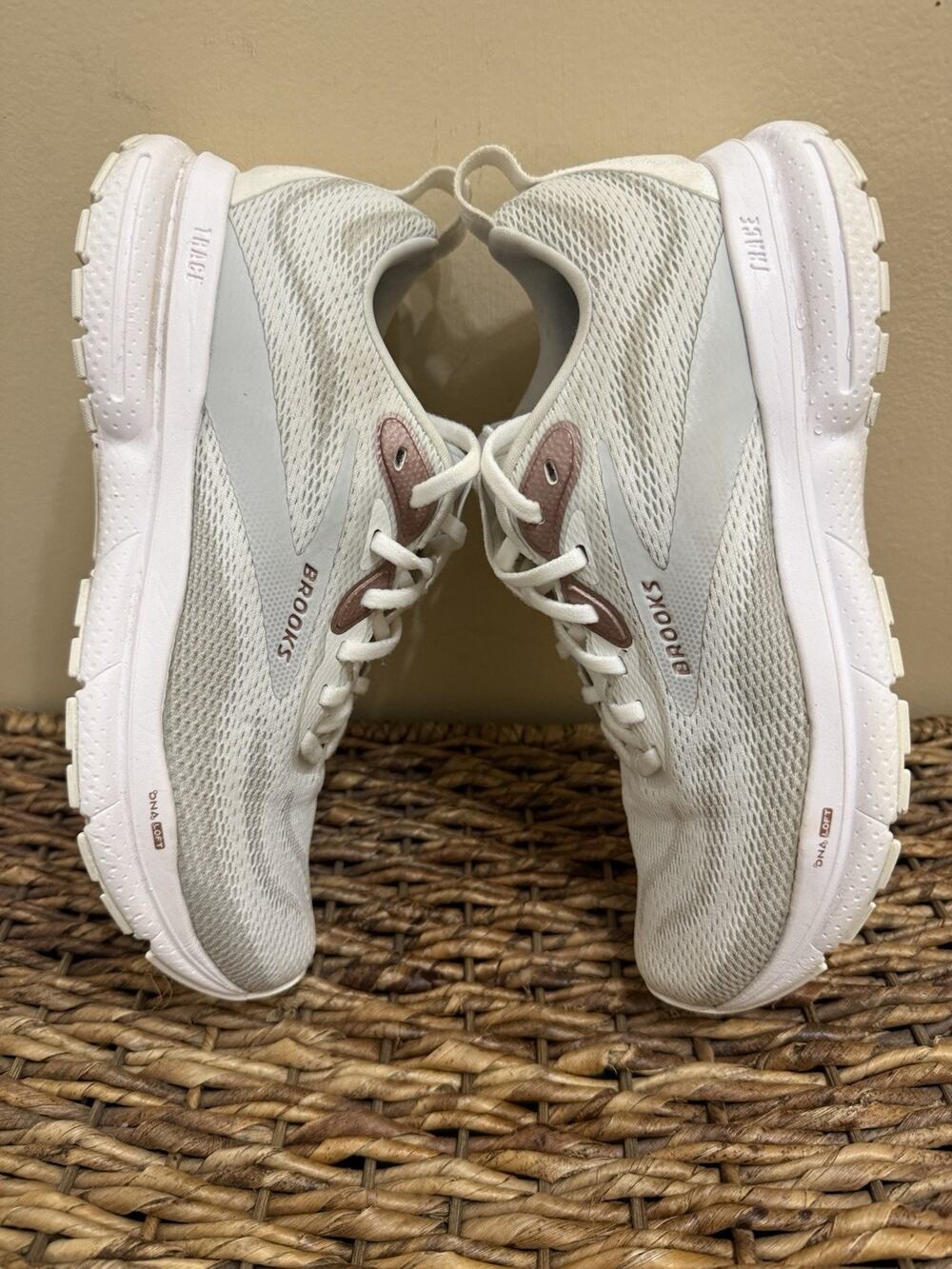 Brooks Trace 4 White Oyster Rose W Sz 8 Running